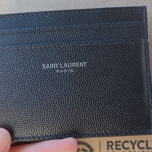 Authentic Saint Laurent Card Holder - Black